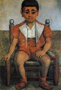 Diego Rivera The Child in red oil on canvas